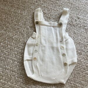Classic Cream Knit Baby Bodysuit